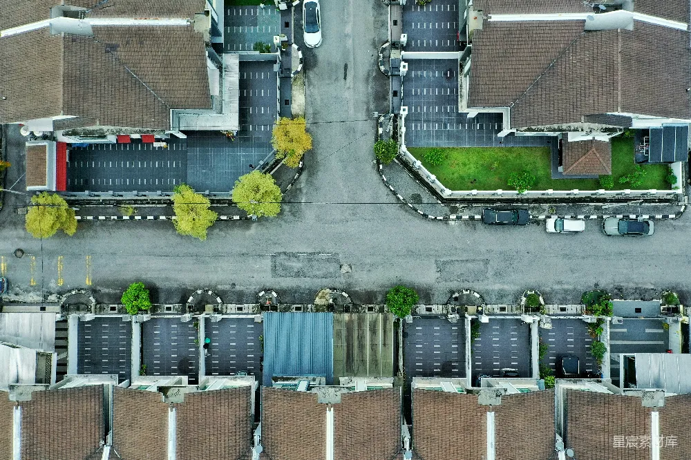 高清摄影 空中视角 住宅区 城市景观 街景 建筑 空中俯瞰的住宅区