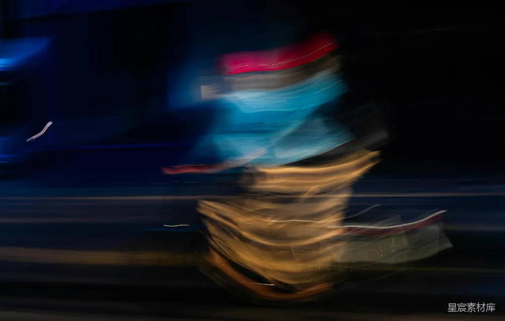 高清摄影 夜景 运动模糊 城市街道 夜生活 速度感 夜行中的动感模糊