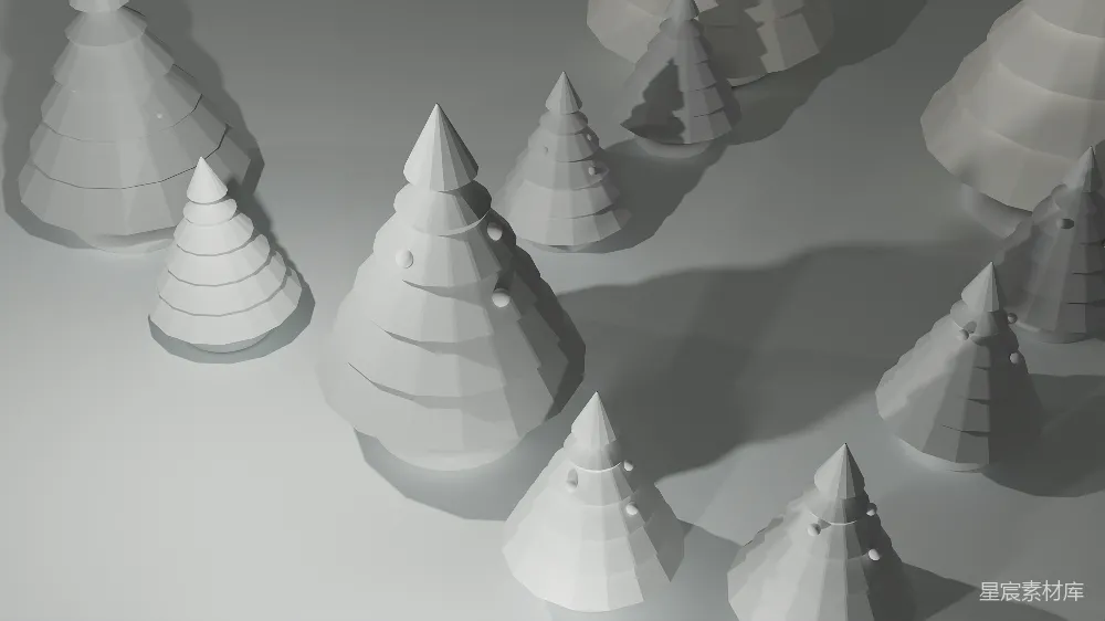 高清摄影 极简设计 3D模型 几何图形 数字艺术 抽象艺术 极简几何树形模型