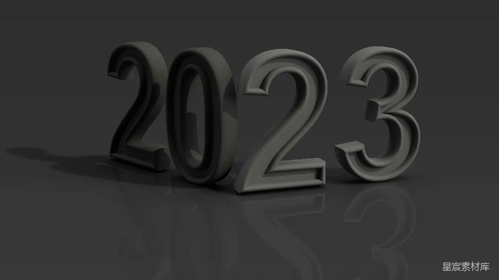 高清摄影 2023 数字艺术 现代设计 未来主义 年份标志 2023年数字艺术
