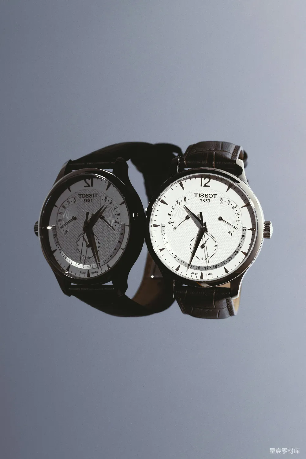 高清摄影 手表 Tissot 复古 双面设计 时尚 双面Tissot手表特写