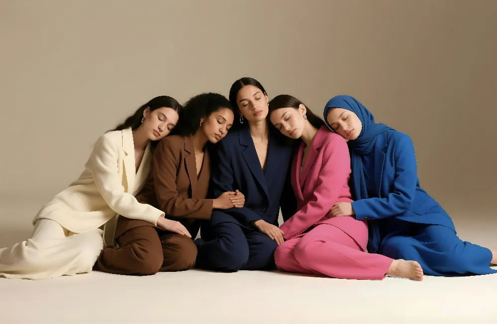 高清摄影 团结 和谐 女性 静谧 时尚 团结与和谐：五位女性的静谧时光