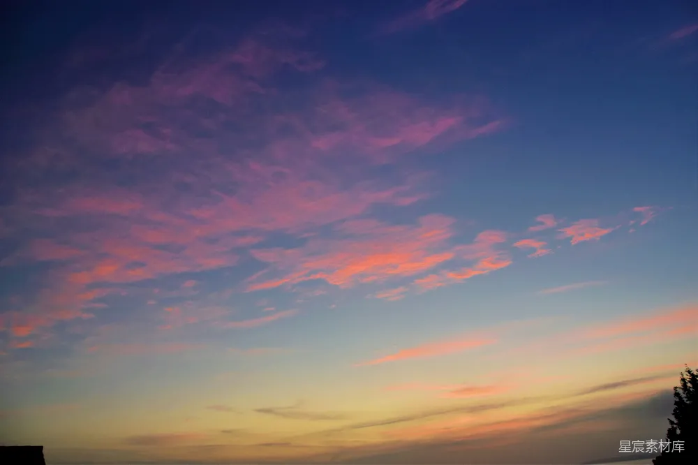高清摄影 日落 天空 自然风光 色彩 宁静 日落时的天空