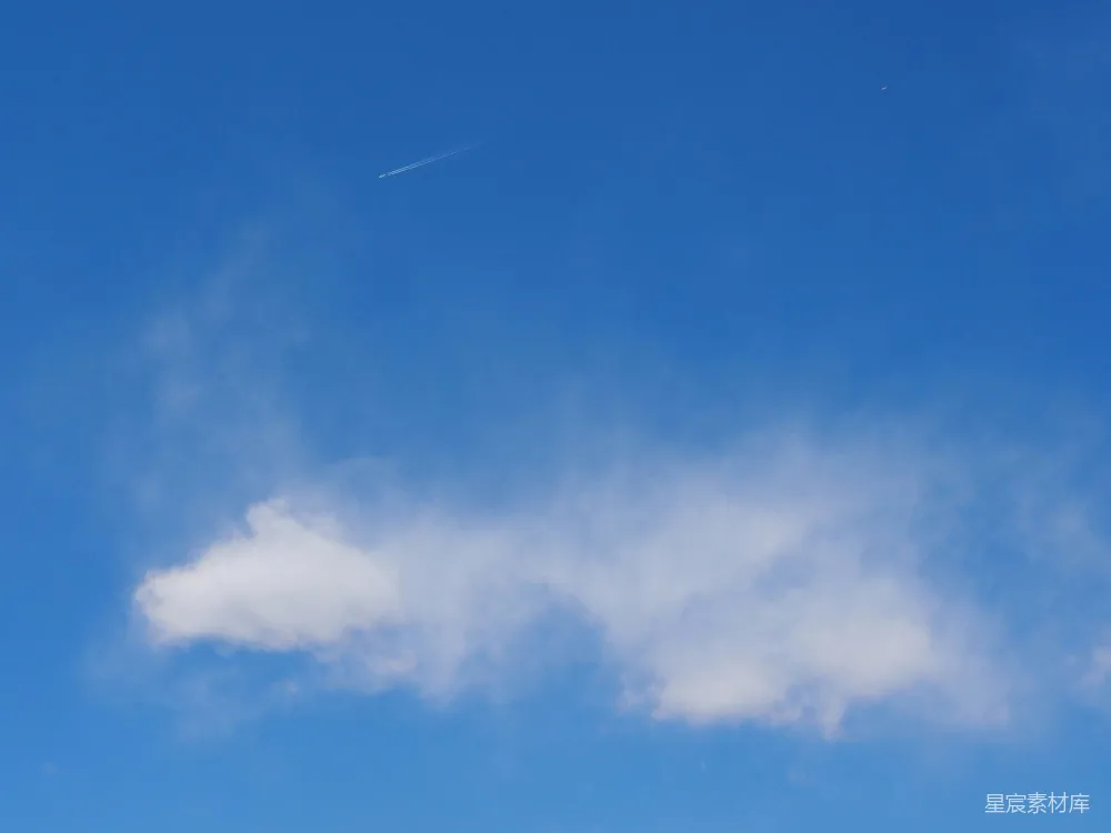 高清摄影 天空 自然 旅行 晴朗 飞机 蓝天白云与飞机