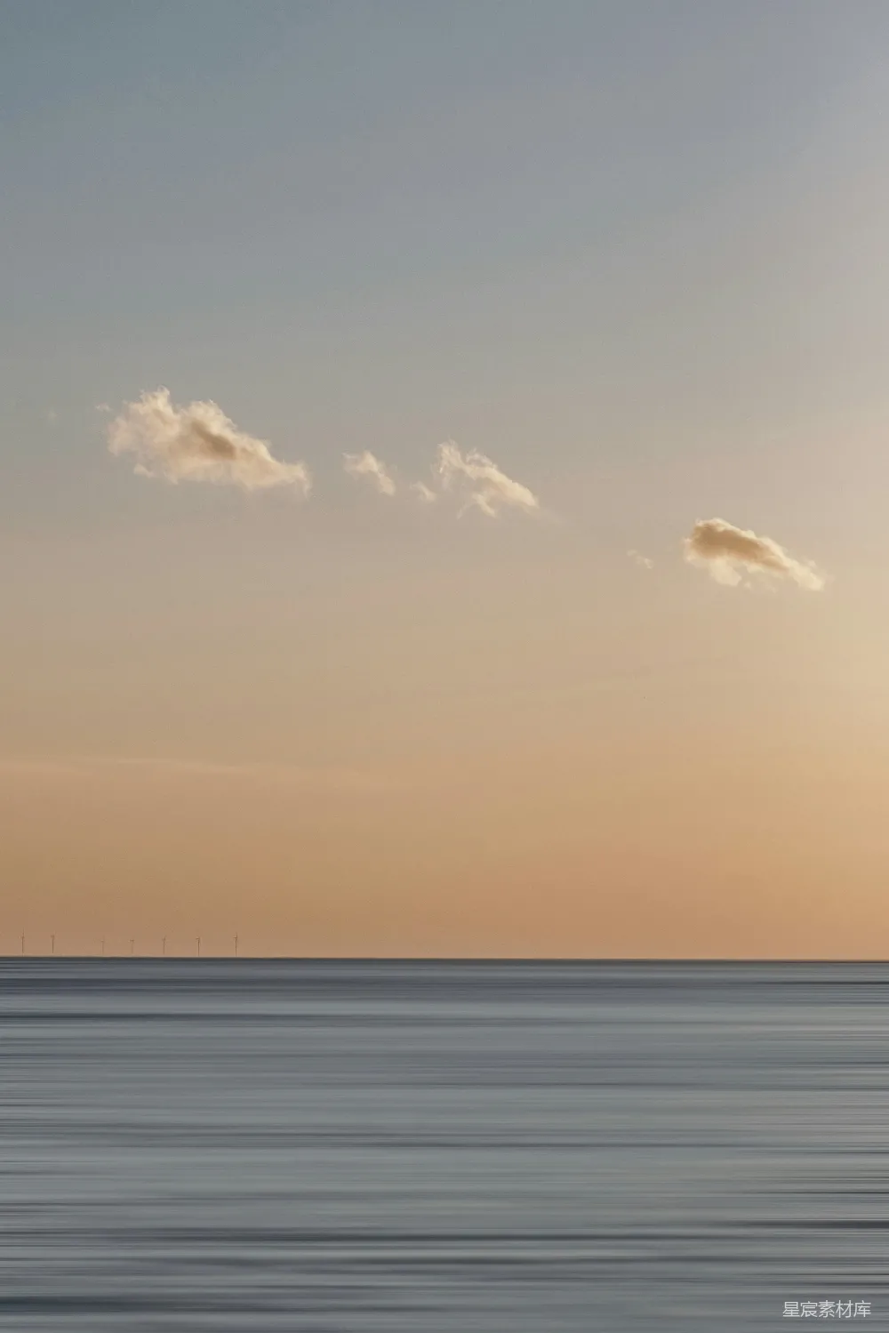 高清摄影 海景 平静 日落 自然 宁静 静谧的海平线