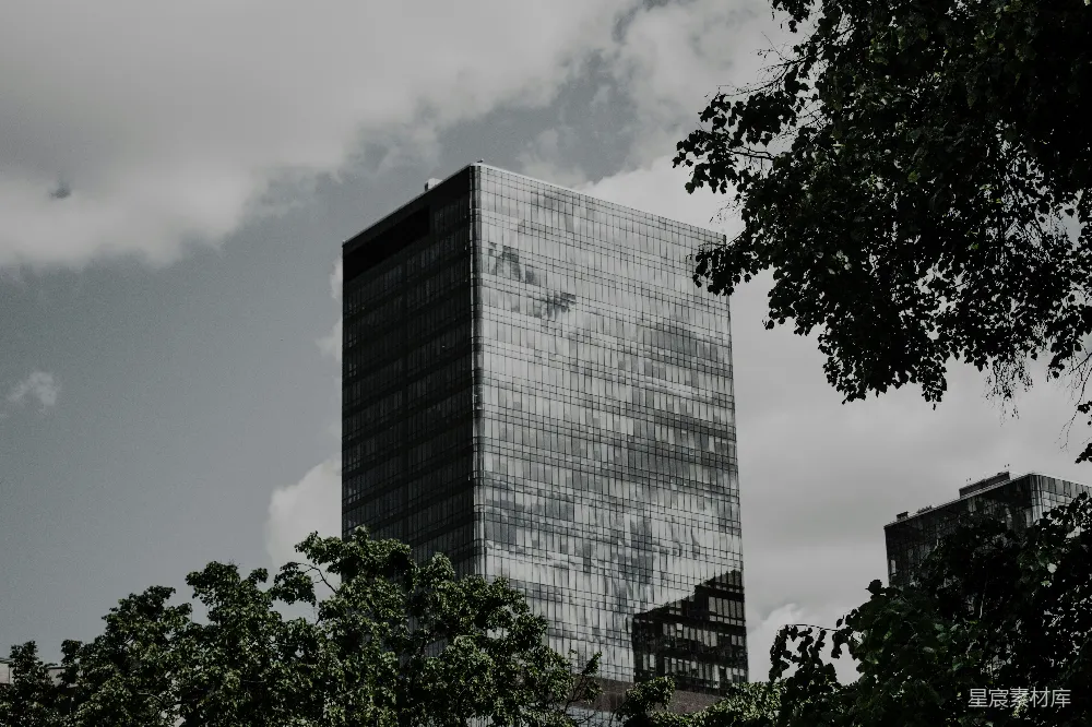 高清摄影 黑白混凝土建筑