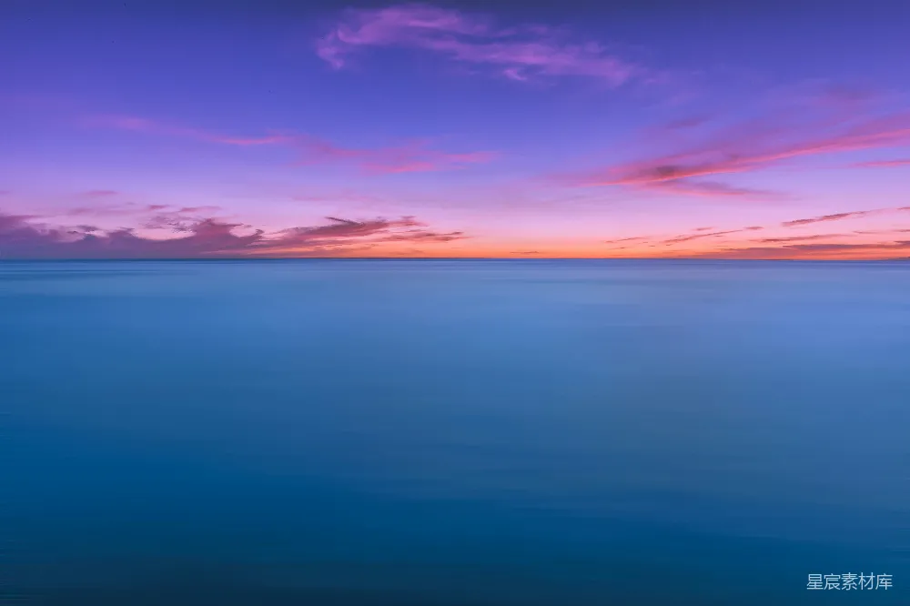 高清摄影 日落 海景 宁静 天空 自然 日落时分的宁静海景