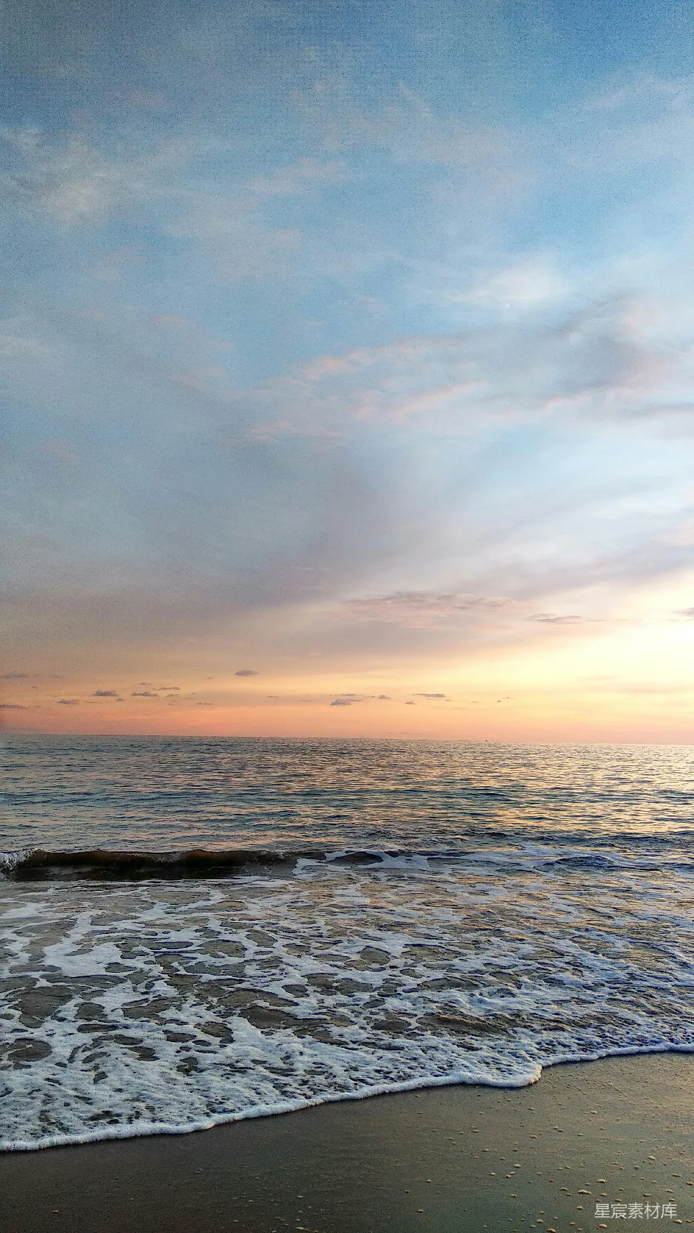 高清摄影 海滩 日落 宁静 自然 风景 日落时分的海滩