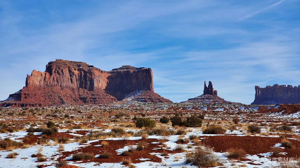 高清摄影 大峡谷 冬季 景观 自然 雪景 冬日的科罗拉多大峡谷