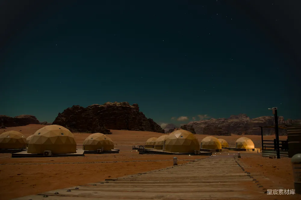 高清摄影 沙漠 星空 帐篷 夜景 旅行 沙漠中的星空帐篷