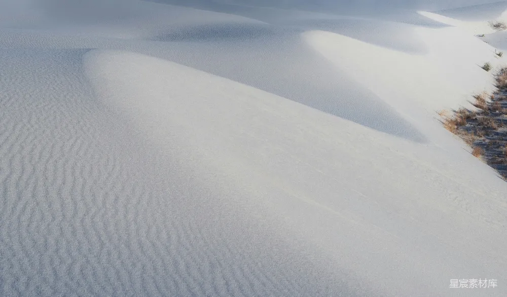 高清摄影 自然 雪景 沙漠 冬季 宁静 雪被覆盖的沙丘