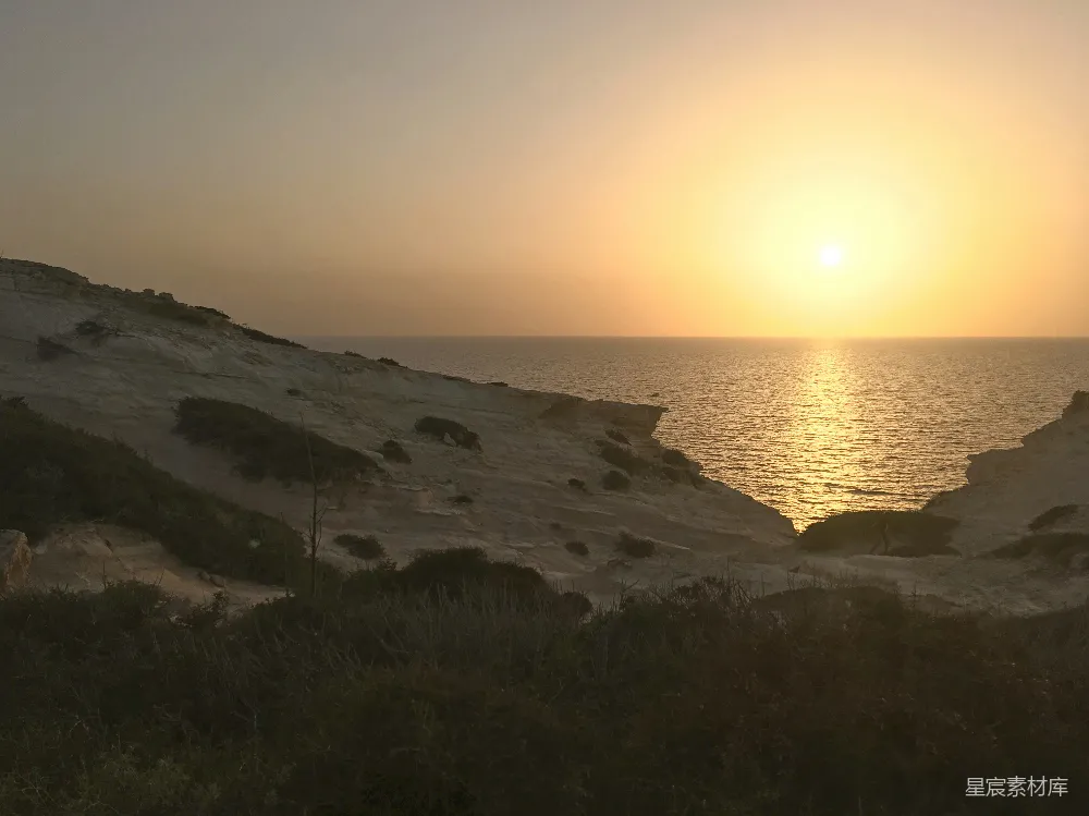 高清摄影 日落 海景 自然风光 宁静 海岸 日落海景