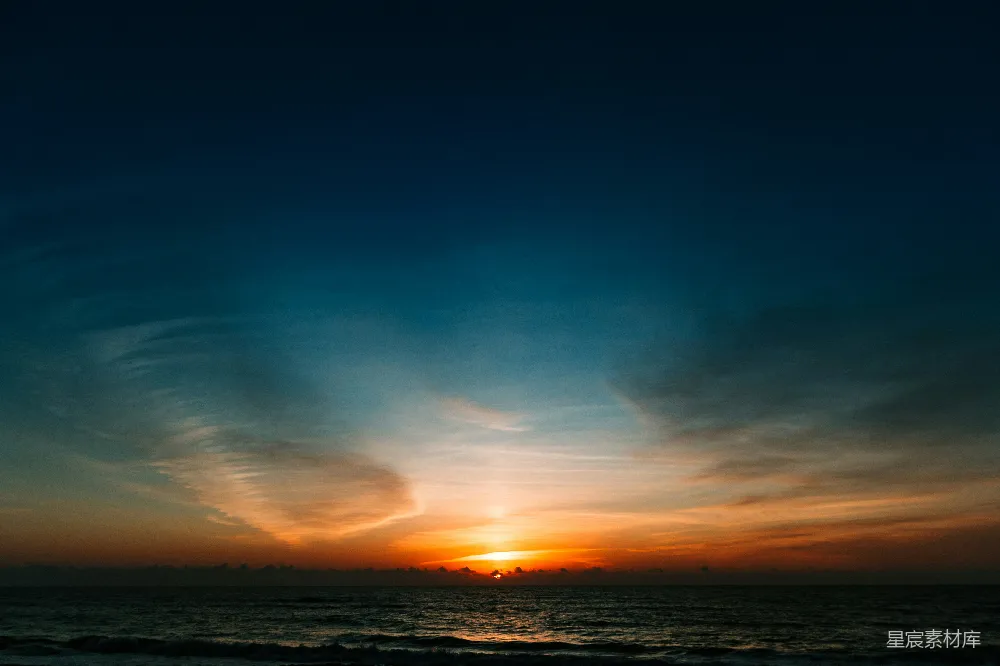 高清摄影 日落 海景 自然风光 宁静 户外 日落海景