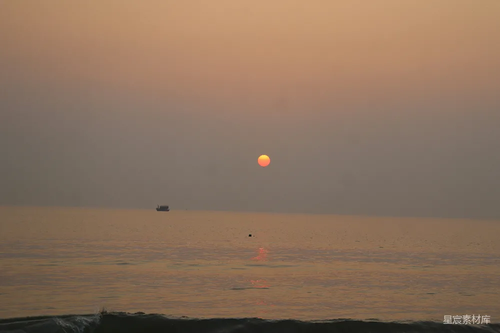 高清摄影 夕阳 海景 宁静 自然 风景 夕阳下的宁静海景
