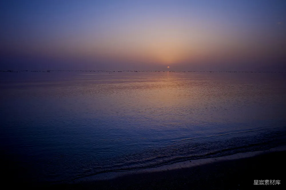 高清摄影 海滩 日落 宁静 自然 风景 夕阳下的宁静海滩