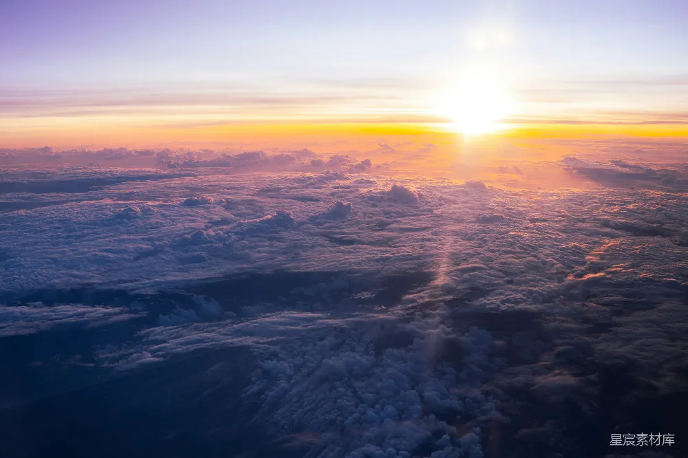 高清摄影 日出 云海 自然美景 天空 风景 云海日出：天空的壮丽画卷