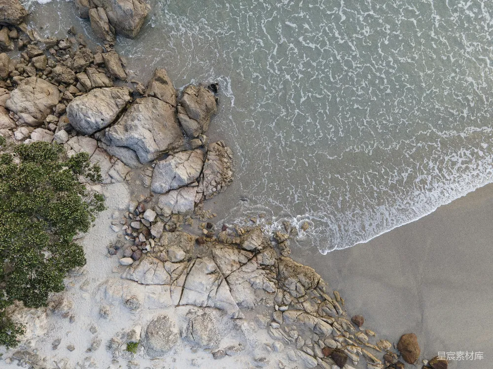 高清摄影 海岸 岩石 俯瞰 自然 海滩 海岸岩石俯瞰图