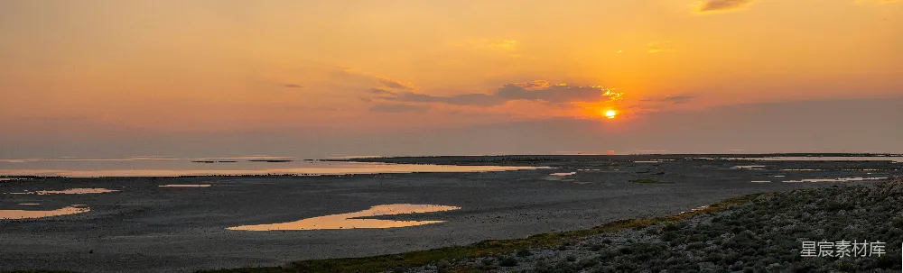 高清摄影 日落 湖畔 自然景观 宁静 风景 日落时分的湖畔风光