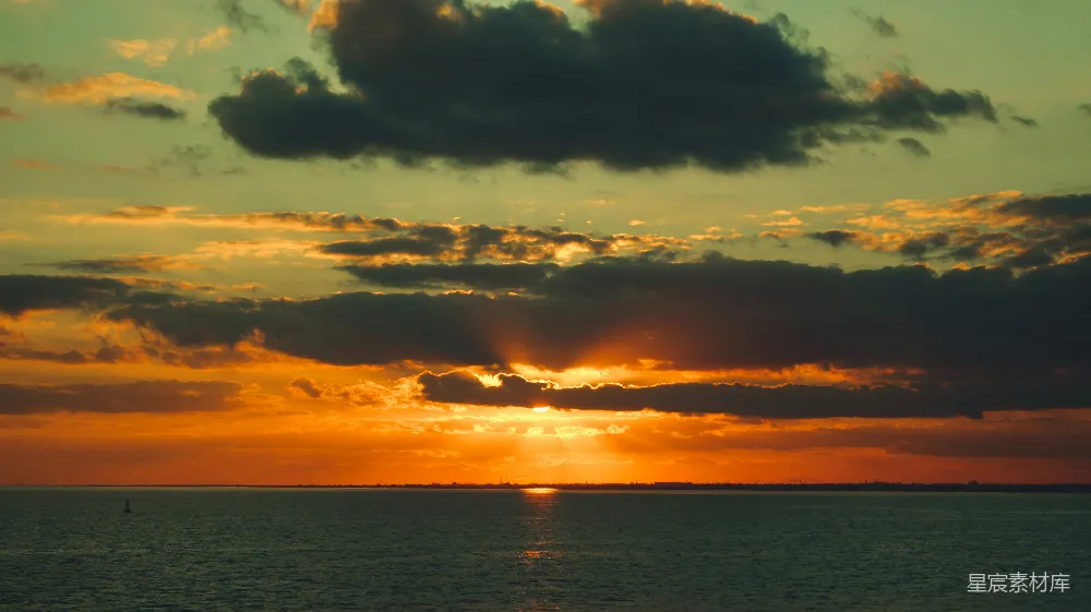 高清摄影 日落 海景 宁静 自然 风景 夕阳下的宁静海景