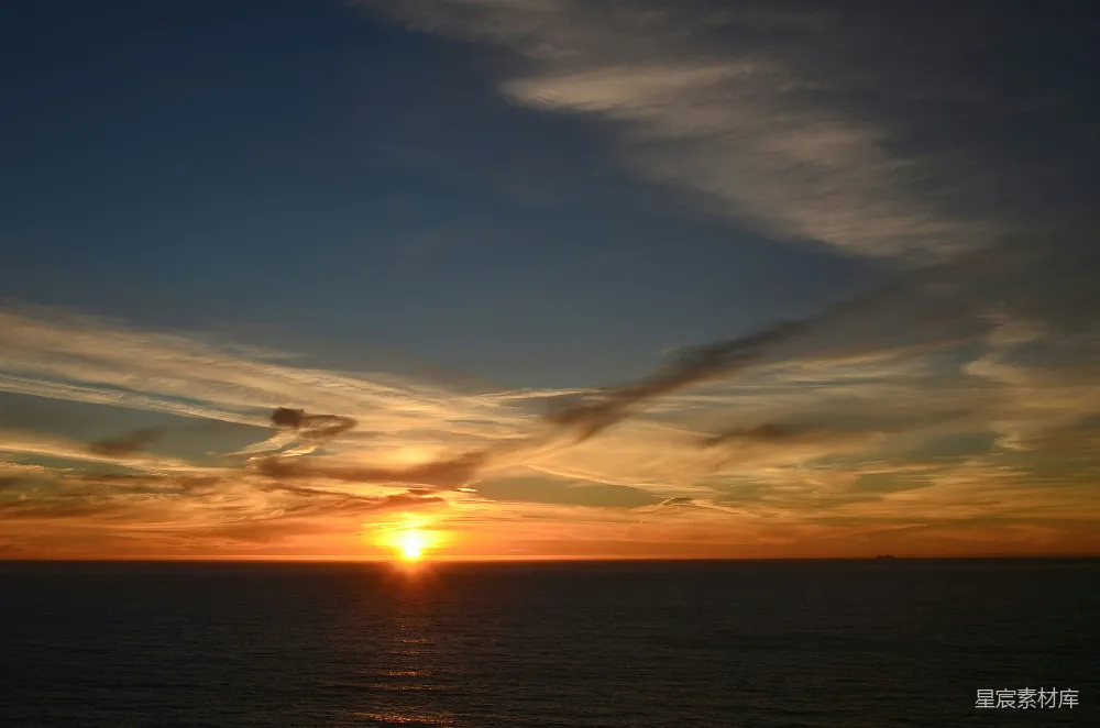 高清摄影 自然景观 日落 宁静 海景 黄昏 海天一色的夕阳