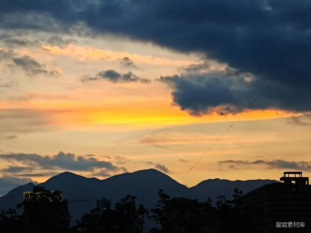 高清摄影 城市 夕阳 剪影 自然 风景 夕阳下的城市剪影