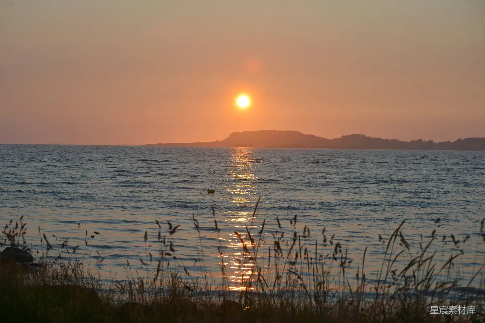 高清摄影 日落 海岸 宁静 自然 风景 日落时分的宁静海岸