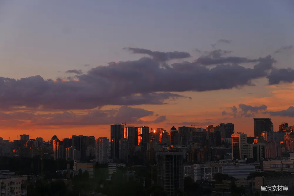 高清摄影 城市 日落 剪影 建筑 风景 城市日落剪影