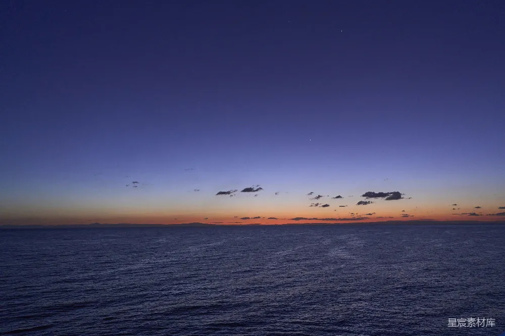 高清摄影 海景 夜景 宁静 自然风光 平静 海平线上的夜景
