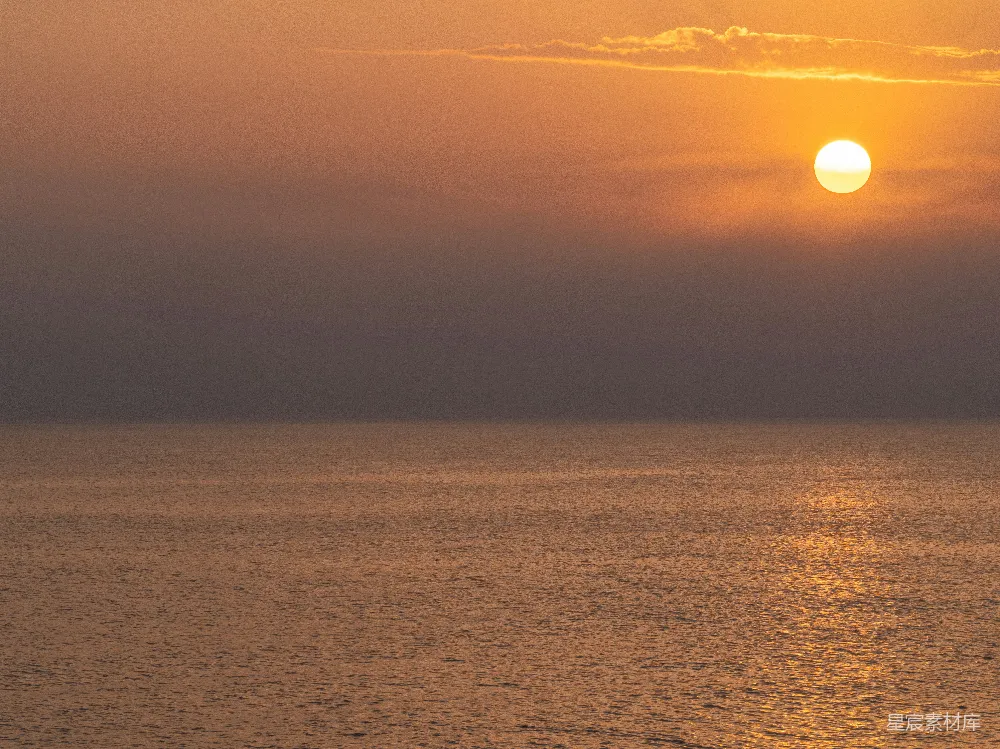 高清摄影 日落 海景 宁静 自然风光 平静 夕阳下的宁静海面