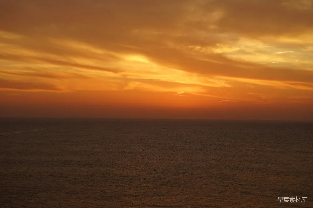 高清摄影 夕阳 海景 宁静 自然风光 黄昏 夕阳下的宁静海景