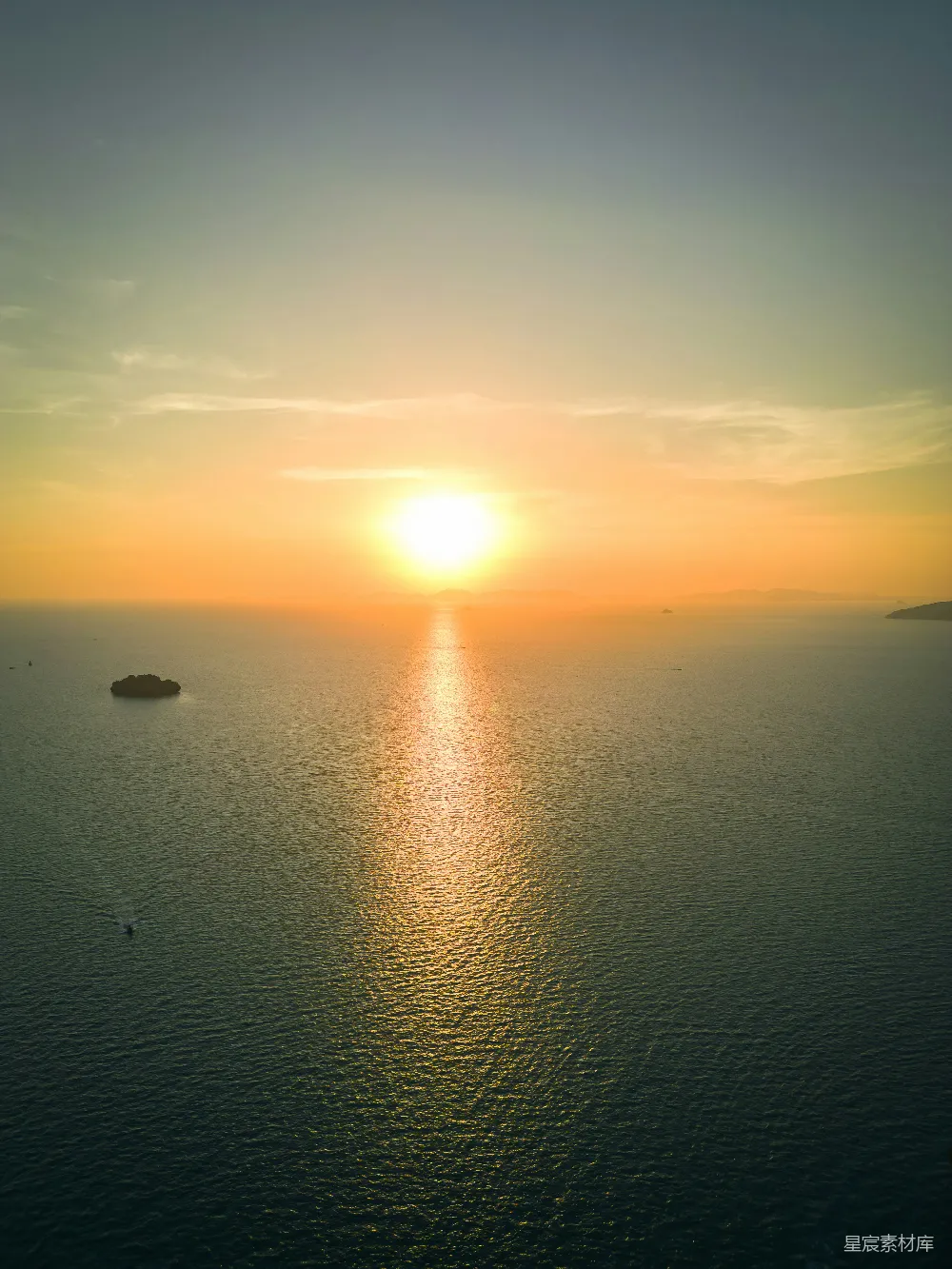 高清摄影 日落 海景 宁静 自然 风景 海天一色的夕阳