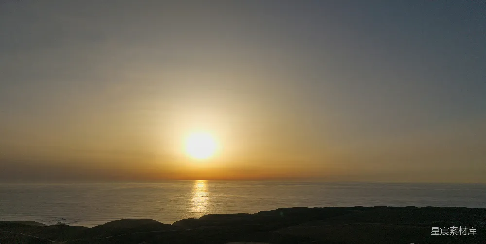 高清摄影 日落 海岸 宁静 自然美景 风景 日落时分的宁静海岸