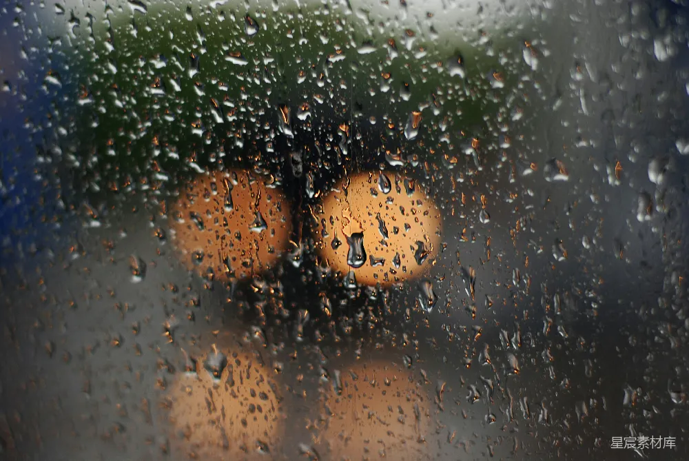 高清摄影 雨滴 灯光 夜晚 自然 城市 雨滴中的灯光