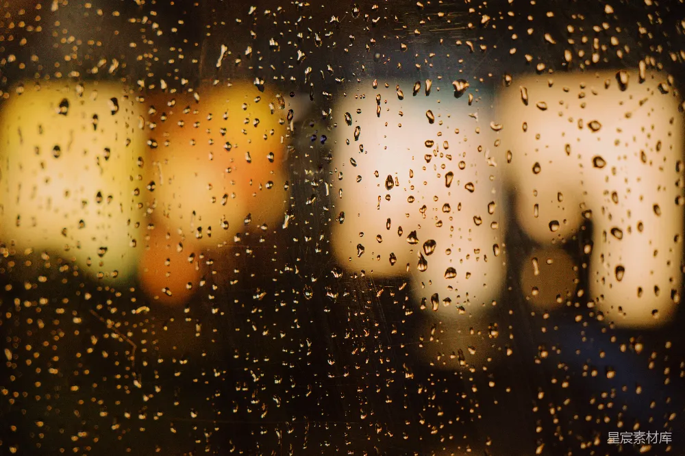高清摄影 雨滴 夜晚 城市 情感 氛围 雨夜的窗花