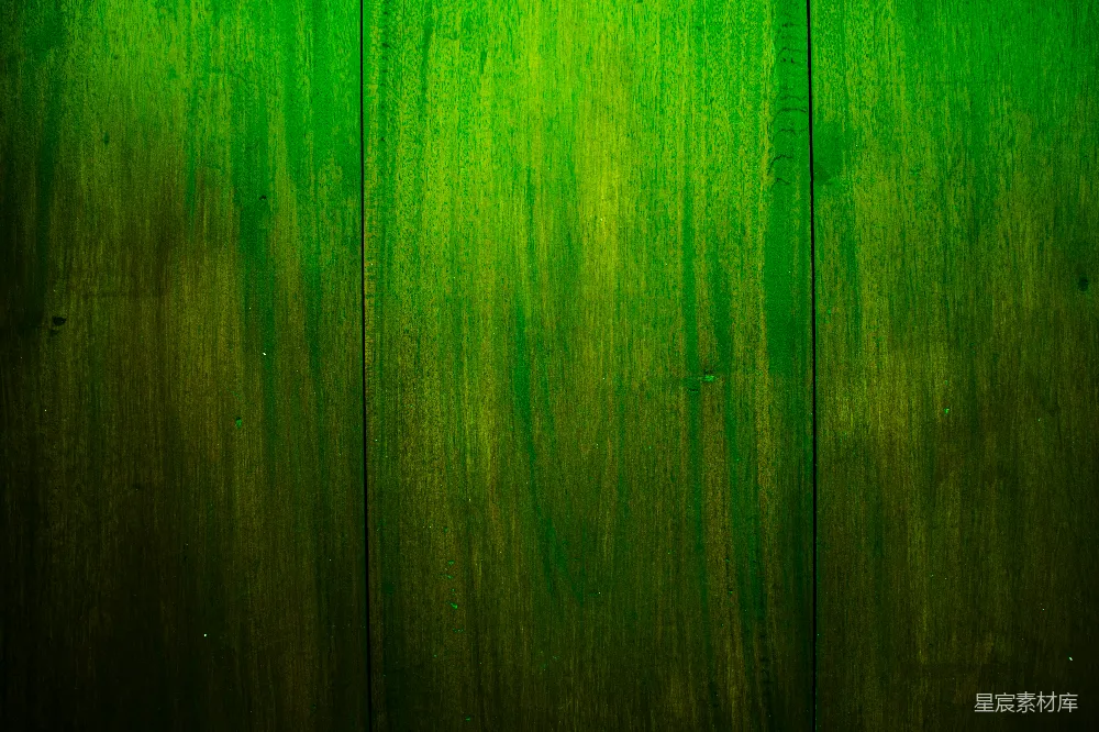 高清摄影 竖向排列的绿色木纹效果。