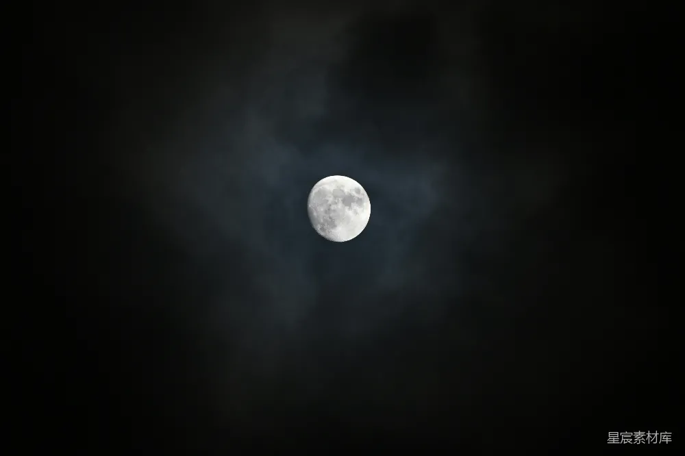 高清摄影 月亮 夜空 朦胧 宁静 自然 月光下的朦胧