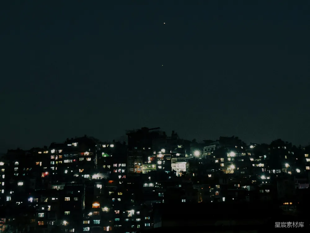 高清摄影 夜景 城市 建筑 宁静 都市 夜幕下的城市剪影