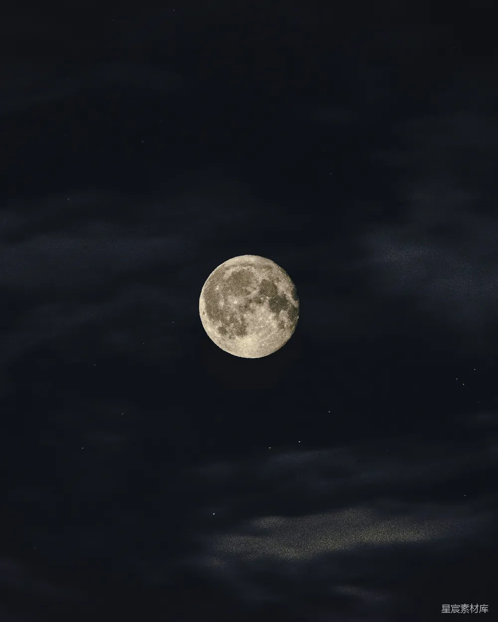 高清摄影 月亮 夜景 星空 宁静 自然 夜空中的月亮