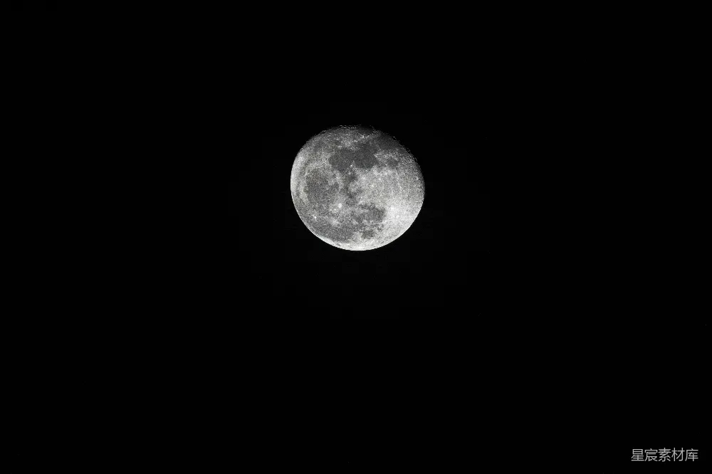 高清摄影 月亮 夜空 寂静 自然 宁静 夜空中孤独的月亮