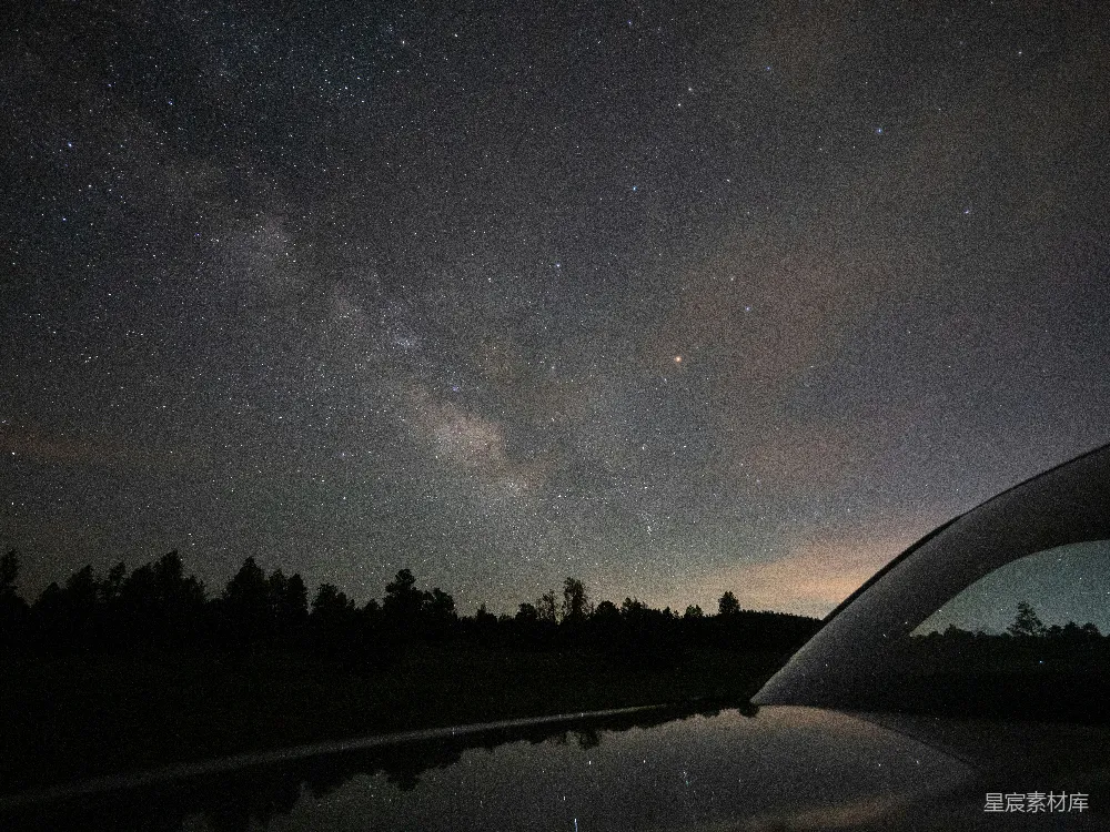 高清摄影 星空 夜景 宁静 自然 户外 星空下的宁静夜晚