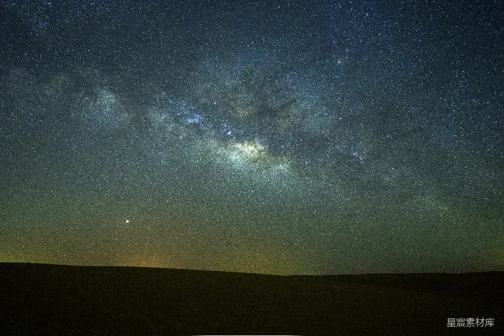 高清摄影 星空 沙漠 宁静 夜景 自然 星空下的宁静沙漠