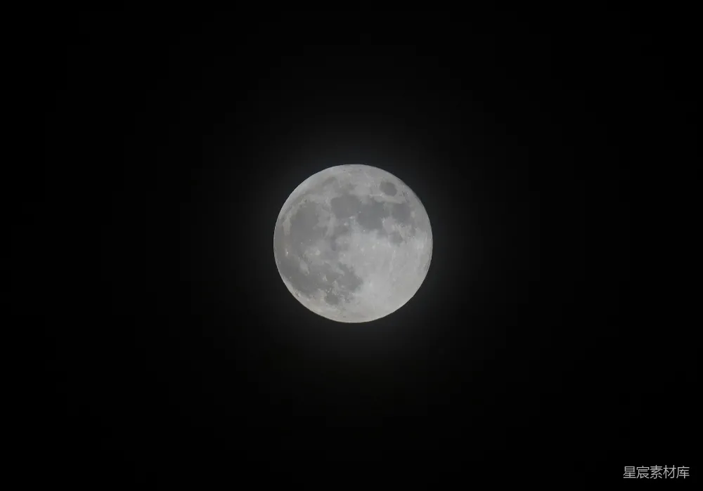 高清摄影 月亮 夜景 自然 宁静 月球 夜空中的满月