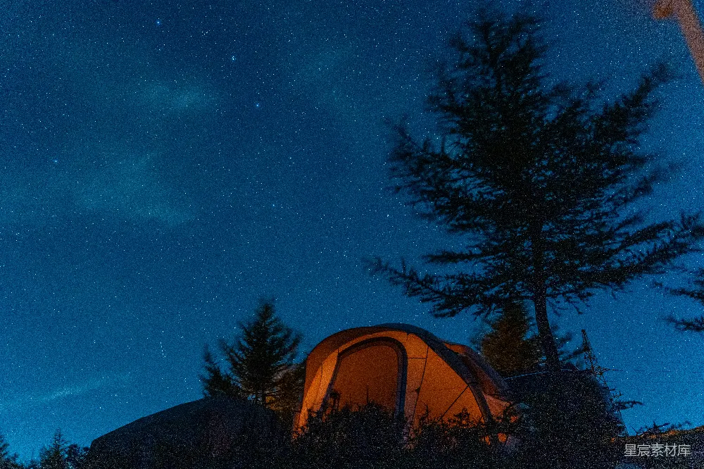 高清摄影 帐篷 夜景 户外 星空 自然 星空下的帐篷