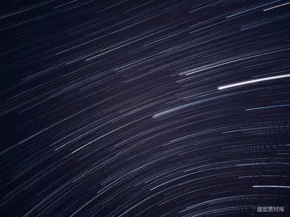 高清摄影 星空 星轨 夜晚 宇宙 摄影 星空轨迹：夜空中的神秘线条