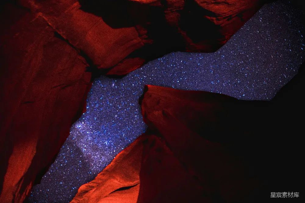 高清摄影 星空 岩石 自然景观 宁静 摄影 星空下的石柱