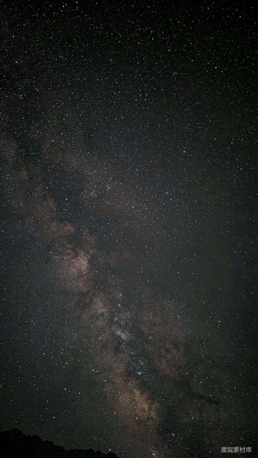 高清摄影 夜空 银河系 星空 自然美 宁静 璀璨星空下的银河