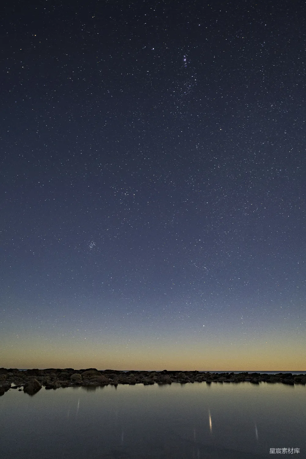 高清摄影 星空 海岸 宁静 自然 夜景 星空下的静谧海岸