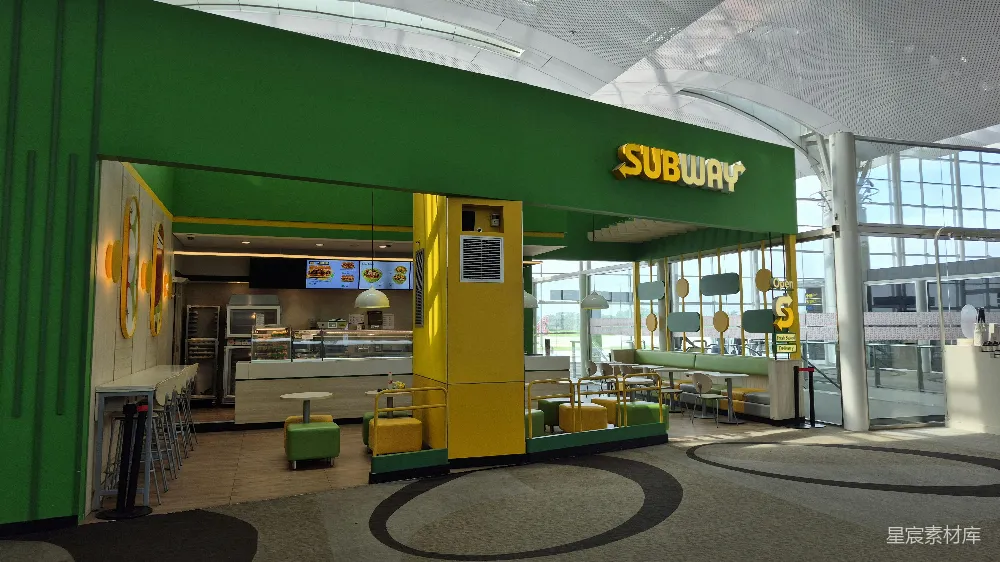 高清摄影 快餐店 室内设计 Subway 现代风格 机场 Subway快餐店内部展示