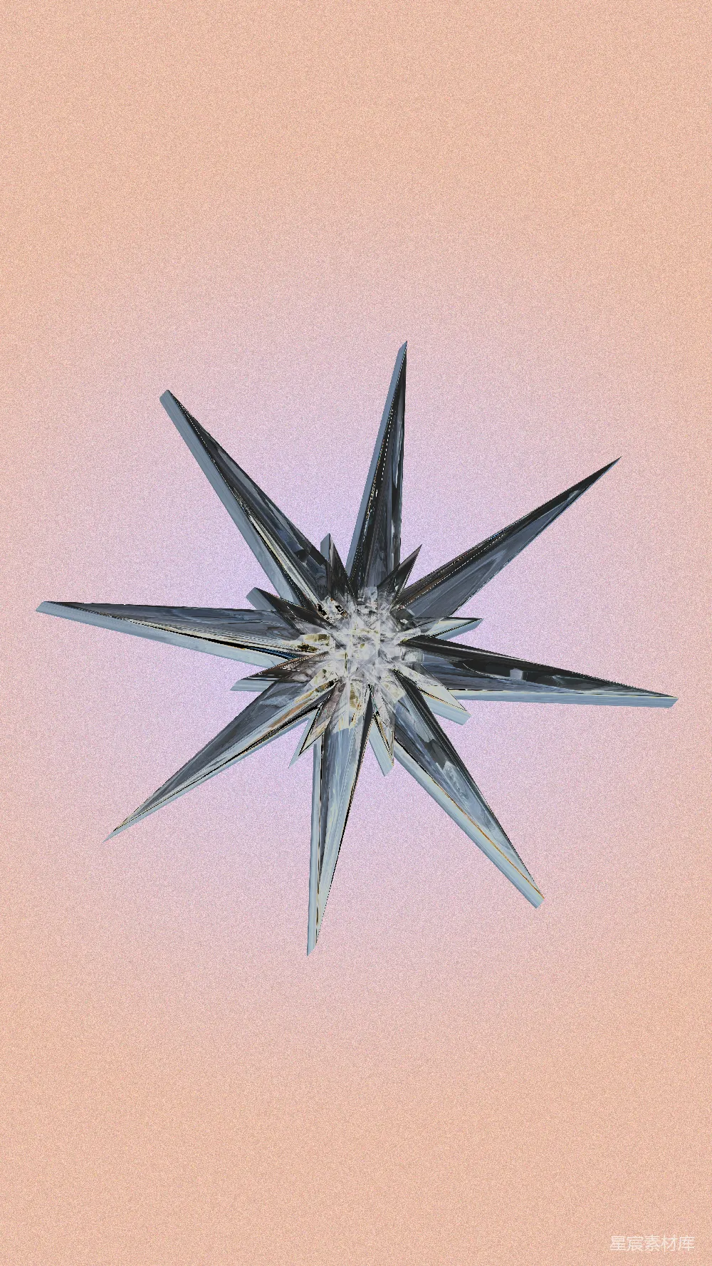 高清摄影 冰晶 星形 自然 艺术 抽象 冰晶星形图案