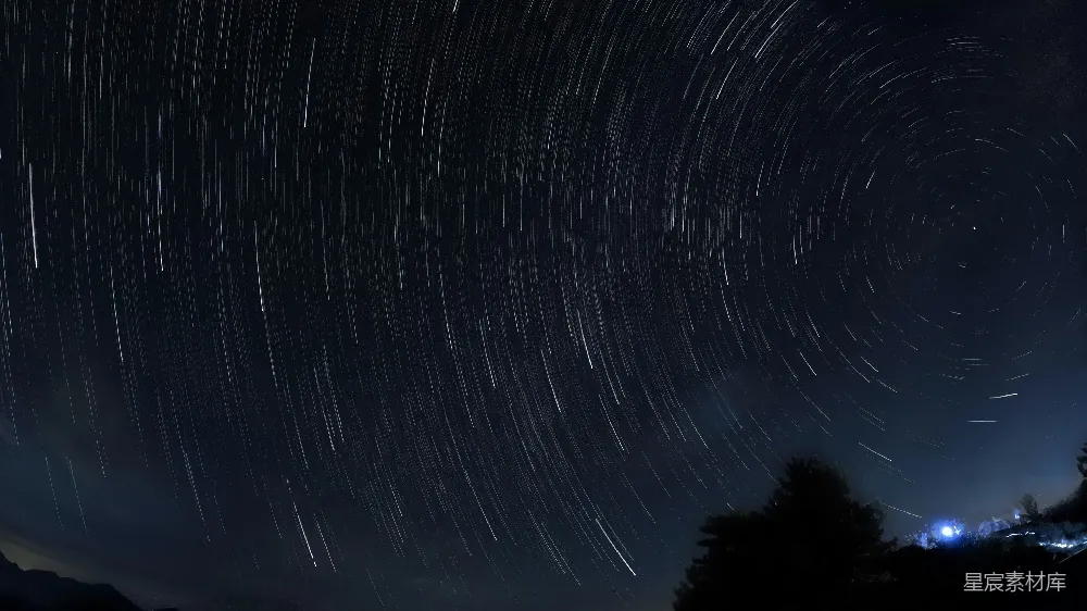 高清摄影 星空 天文 自然 宁静 摄影 星轨下的夜空